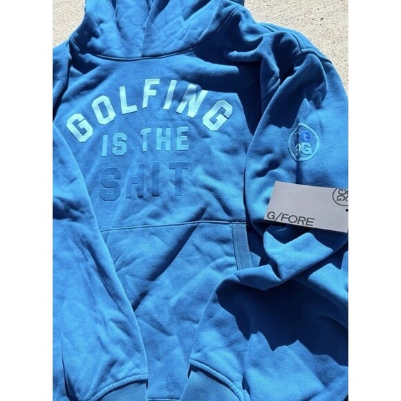 G/FORE G4 Hoodie Men SMALL GOLFING IS THE SHIT Heavyweight Sweatshirt NWT $165 - Picture 1 of 7